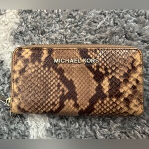 Michael Kors Snakeskin Wallet 
- originally $100 
- barely used, great condition
